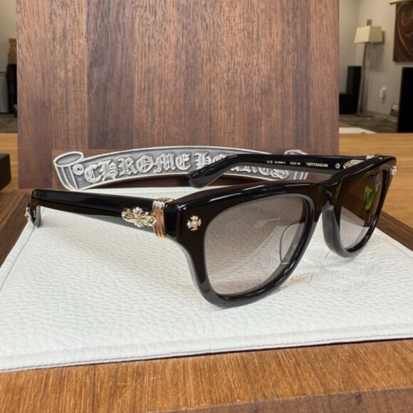 NEW Chrome Hearts Trititsagain Sunglasses Cross Black/Gold main image 5